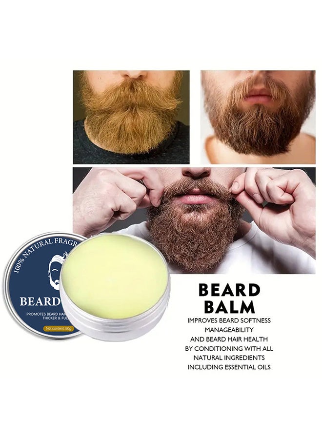 Beard Balm for Men, Strengthens & Softens Beards, Leave in Conditioner Wax for Men, Fast Absorbing, Reduces Itch, Healthy Nourishing - 50g - Image 3