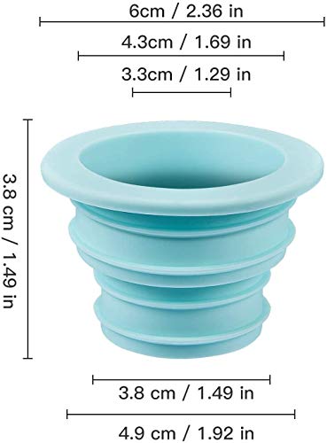 HEXONIQ® Drain Pipe Hose Seal Deodorant Silicone Sealing Plug,Kitchen Pipe Sewer Seal Ring Washing Machine Drain Multipurpose Pipe Connector Bathroom Kitchen Laundry (Random Colour) (Set of 4 PCS) - Image 3