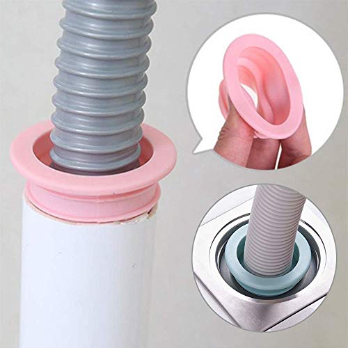 HEXONIQ® Drain Pipe Hose Seal Deodorant Silicone Sealing Plug,Kitchen Pipe Sewer Seal Ring Washing Machine Drain Multipurpose Pipe Connector Bathroom Kitchen Laundry (Random Colour) (Set of 4 PCS) - Image 4