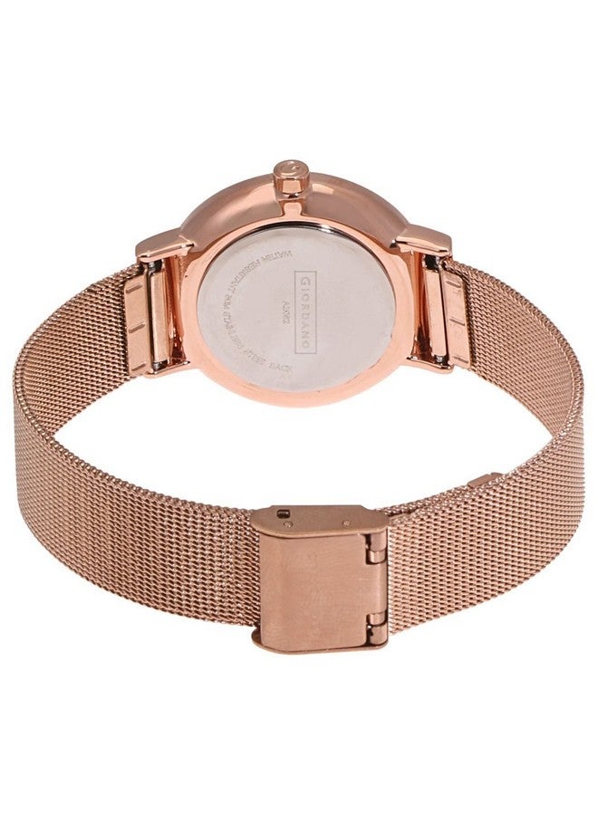 Giordano Analog Stylish Watch for Women | Water Resistant Simple and Fashion Watch Round Shape with Stainless Steel Case Wrist Watch for Ladies & Girls | Ideal Gift for Female - A2062 - Image 2