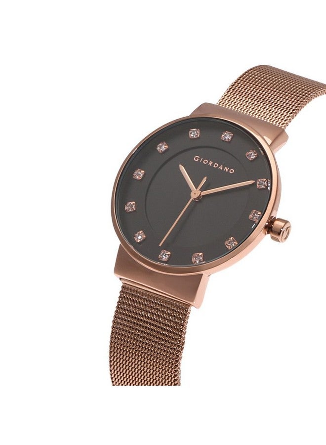 Giordano Analog Stylish Watch for Women | Water Resistant Simple and Fashion Watch Round Shape with Stainless Steel Case Wrist Watch for Ladies & Girls | Ideal Gift for Female - A2062 - Image 3