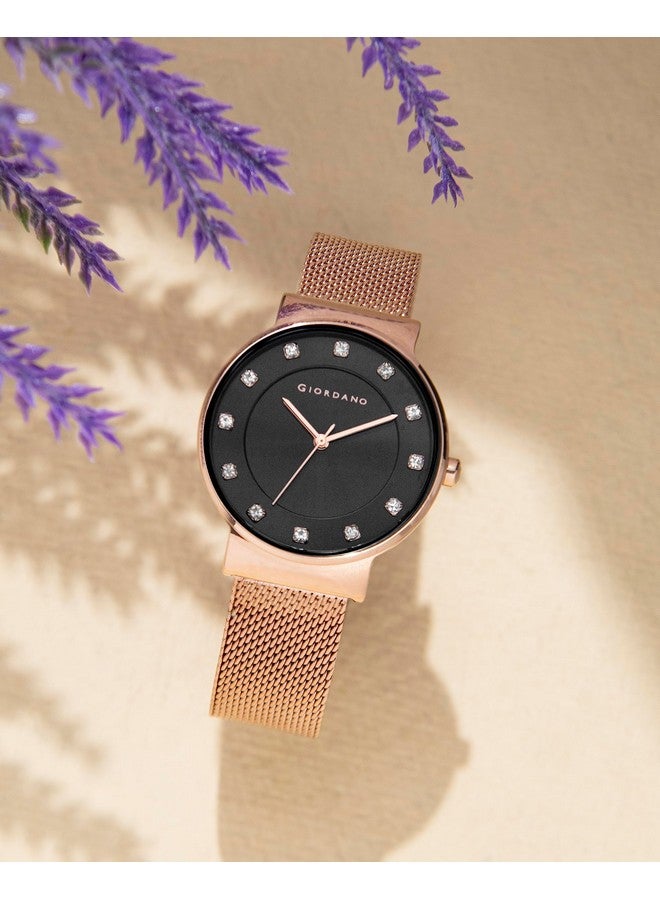 Giordano Analog Stylish Watch for Women | Water Resistant Simple and Fashion Watch Round Shape with Stainless Steel Case Wrist Watch for Ladies & Girls | Ideal Gift for Female - A2062 - Image 5