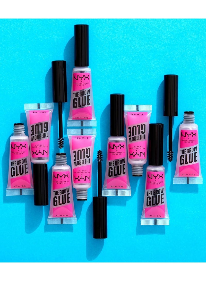 جلو آرتس ان واي اكس غراء حواجب احترافي للماكياج، مصفف فوري للحواجب، مظهر حواجب مصفح، عبوة من قطعتين، شفاف، من ان واي اكس بروفشنال ميكاب - Image 3