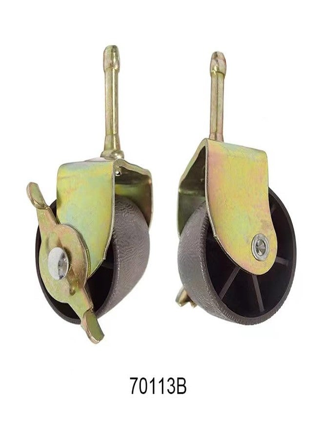 DERRILLA Heavy Duty Bed Frame Wheels Casters Rollers with Brakes Stem with Locking and Socket Sleeve Insters Set of 4 - Image 4