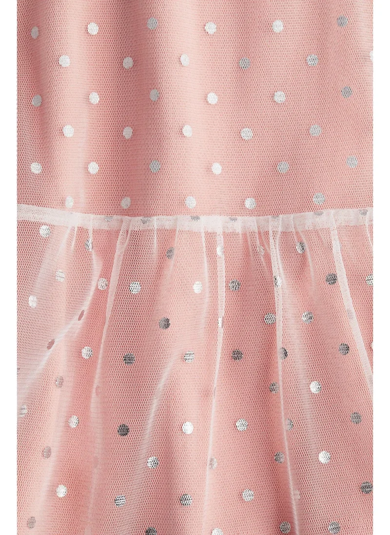 H&M Foil-print tulle dress