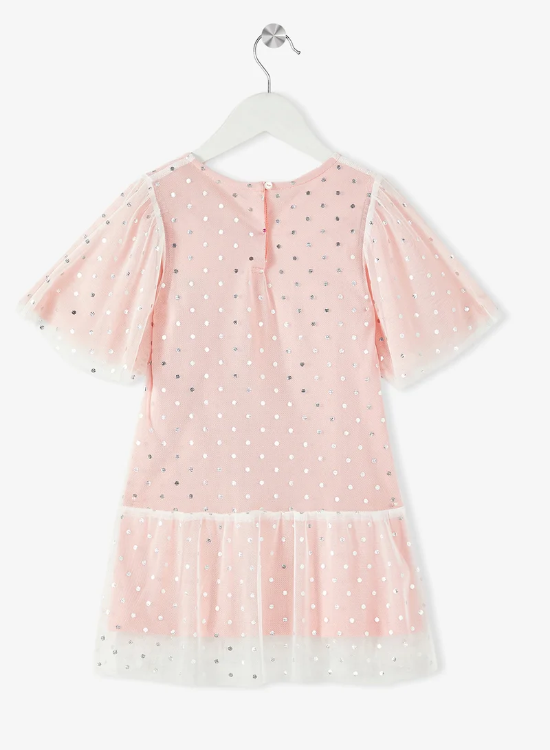 H&M Foil-print tulle dress