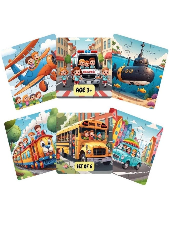 Craftick® Wooden Transport Vehicles Games for Jigsaw Puzzles | Perfect First Puzzle Toy | Fun & Easy Jigsaw Puzzle for Kids Age 2-5 | Return Gift - Image 1