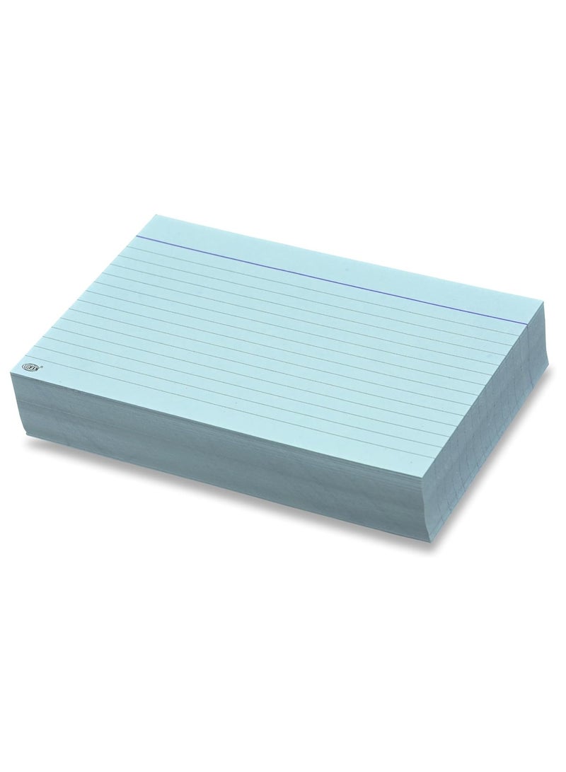FIS® Ruled Record Cards or Index Cards, Size:8"x5" Inches (203x127mm), Two Sides Single Ruled, 240gsm, 100 Sheets Per Packet, Packet of 3 Pieces, Blue Color-FSIC85BL-3 - Image 2