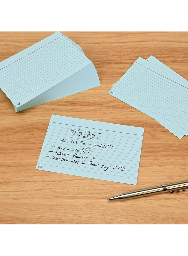 FIS® Ruled Record Cards or Index Cards, Size:8"x5" Inches (203x127mm), Two Sides Single Ruled, 240gsm, 100 Sheets Per Packet, Packet of 3 Pieces, Blue Color-FSIC85BL-3 - Image 3