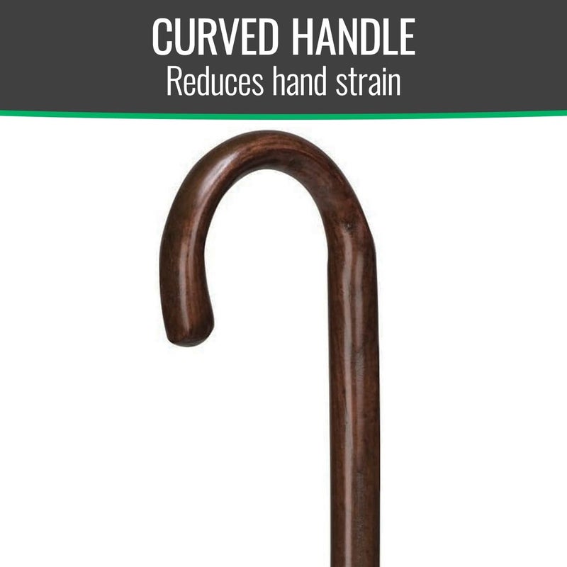 DMI Wooden Cane Wooden Walking Cane Wooden Walking Stick Lightweight and Strong Made in the USA Walnut - Image 3