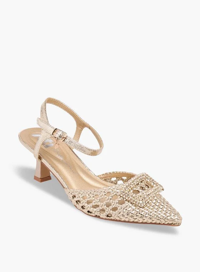إكستي Women Textured Kitten Heel Shoes