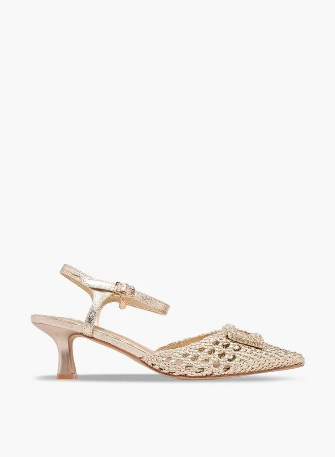إكستي Women Textured Kitten Heel Shoes