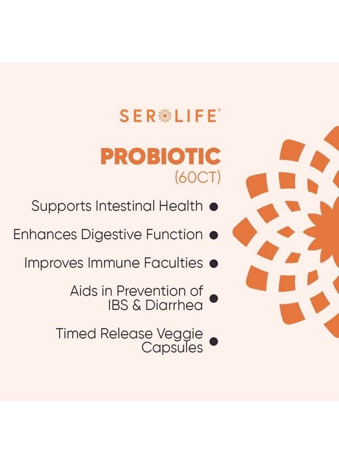 Serolife Probiotics For Adults Support Digestive & Immune Systems (60 Counts)