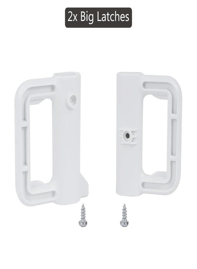 Bingguz Reinforced Retractable Baby Gate Replacement Parts Retractable Pet Gates Hardware Mounted Baby Gate for Doorway Full Set Hardware Reinforced Strips Dog Gates Screws Replacement, White - Image 4