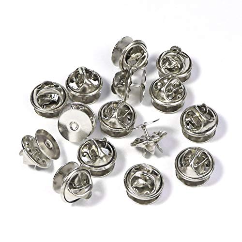 Millennial Essentials 100 Pairs Tie Tacks Blank Pins with Butterfly Clutch Backs for Craft Making (Silver) - Image 5