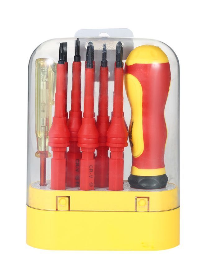 NIBEMINENT 11-Piece Insulated Screwdrivers Set Red 15.5x4.5x11centimeter  - Image 1