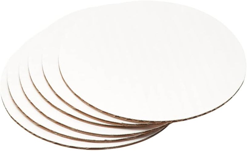 DecoPac Round Cake Board, Waxed Greaseproof finish, Sturdy Corrugated Cake Board, Pack of 6, White - 6 Inch - Image 5