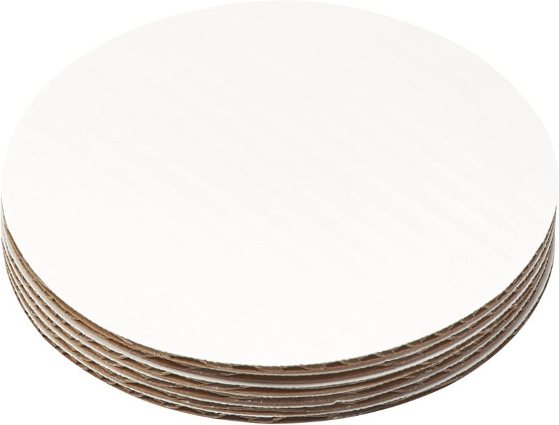 DecoPac Round Cake Board, Waxed Greaseproof finish, Sturdy Corrugated Cake Board, Pack of 6, White - 6 Inch - Image 2