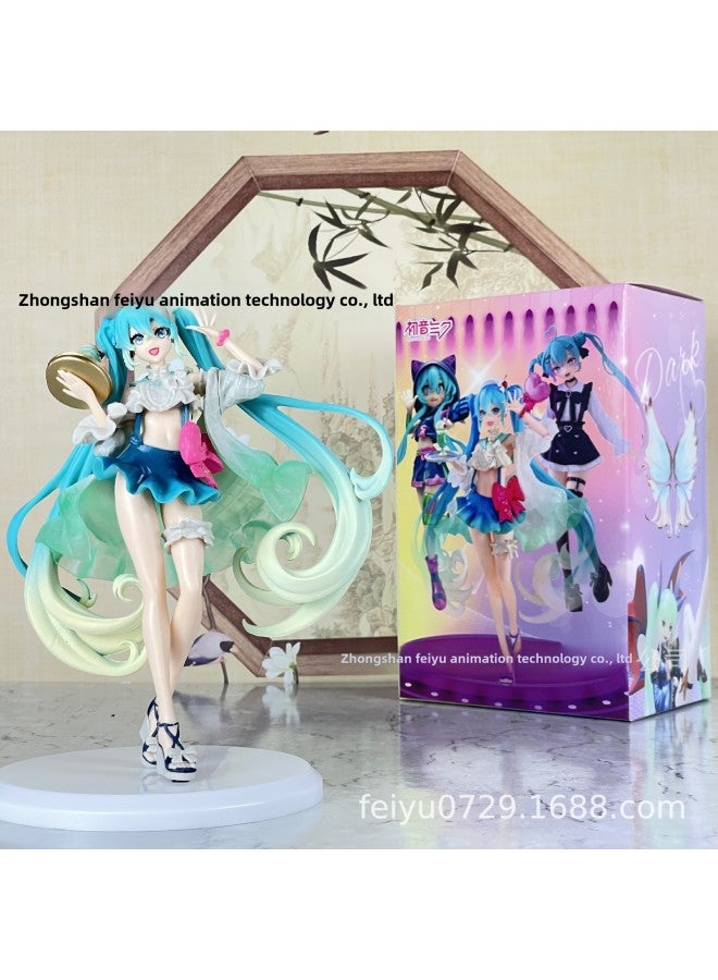Cinnamon Dog Hatsune Miku Figure Butterfly Elf Pink Skirt Sleeping Beauty Luotianyi Ornament Beautiful Girl Gift-Color:Color Box-ghost  - Image 3