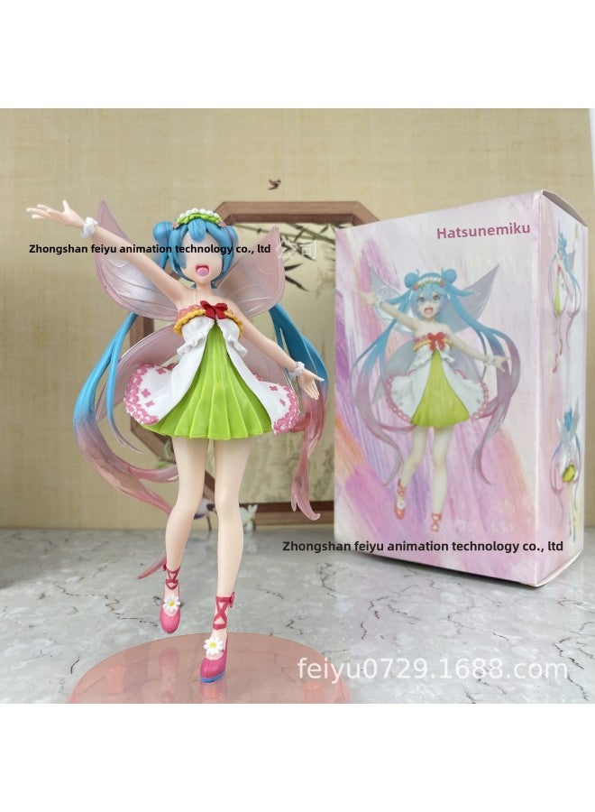 Cinnamon Dog Hatsune Miku Figure Butterfly Elf Pink Skirt Sleeping Beauty Luotianyi Ornament Beautiful Girl Gift-Color:Color Box-ghost  - Image 4