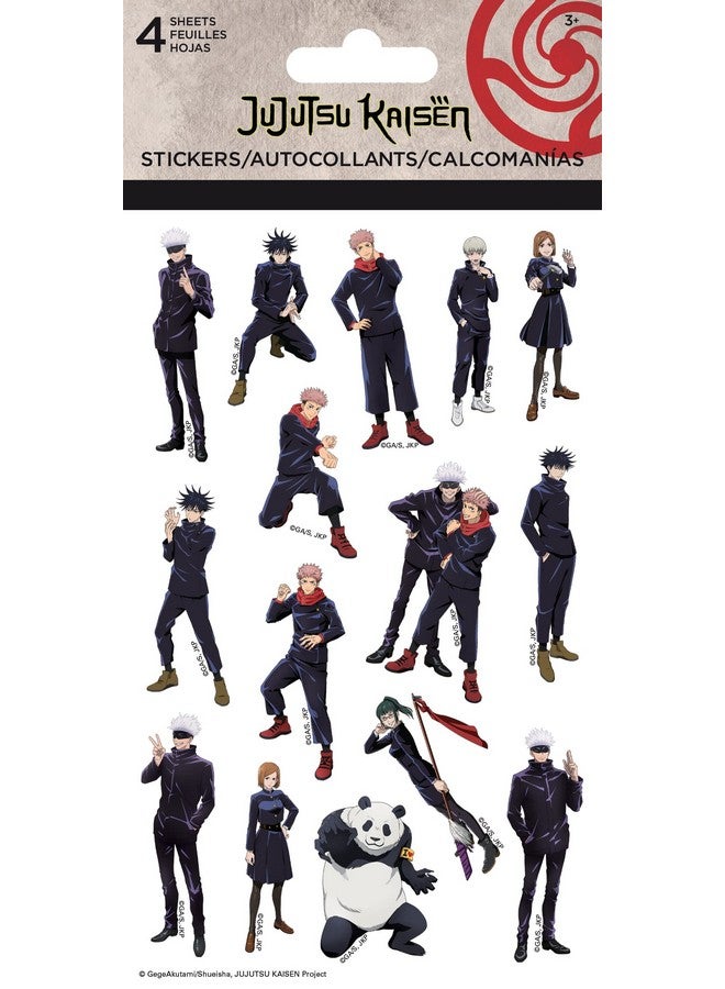 Trends International Jujutsu Kaisen Standard 4 Sheet Stickers - Image 1