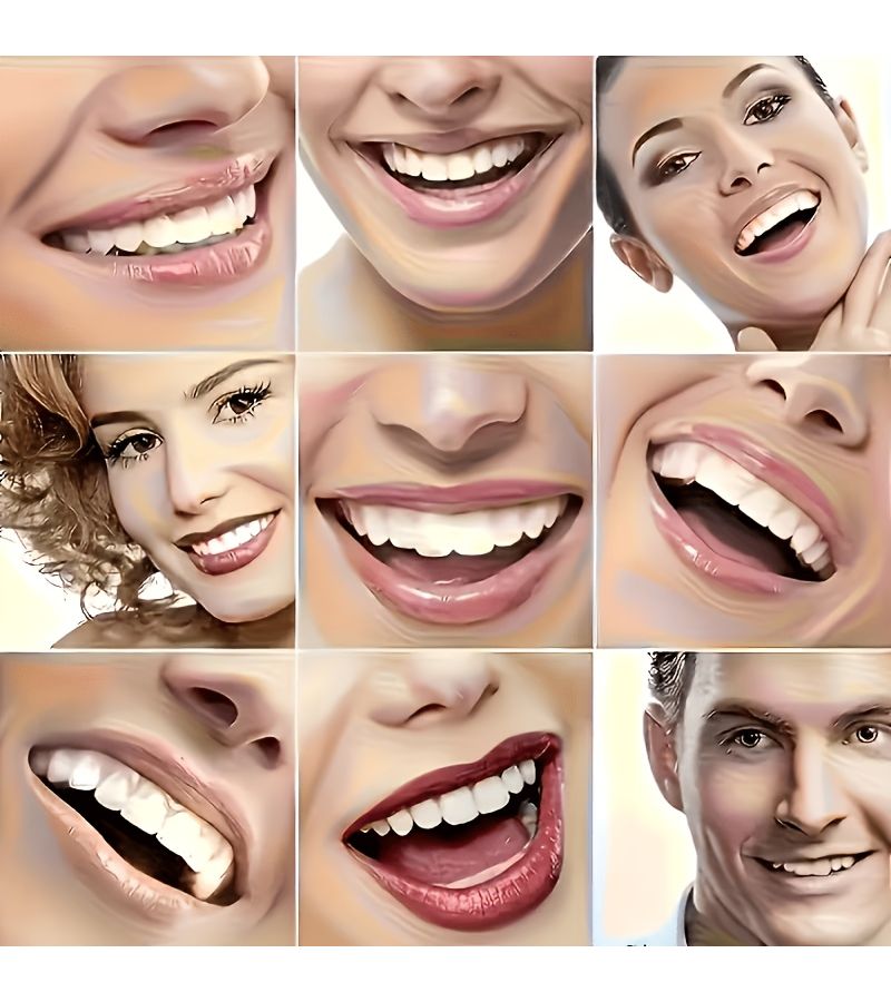 Full Denture Set for Seniors Red White Upper Lower Elastic Fit Comfortable Wear - Image 4