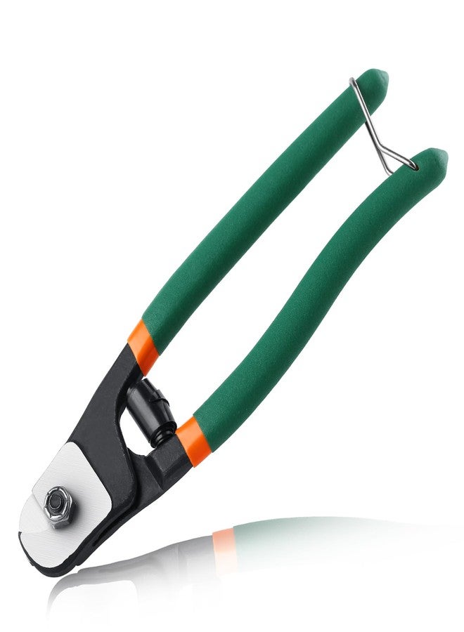 قواطع أسلاك شديدة التحمل من LEONTOOL مقاس 8 بوصات، قاطع حبل سلك من الفولاذ المقاوم للصدأ حتى 5/32 بوصة، قاطع كابلات CR-V حاد، قواطع سدادة كابلات مقاومة للصدأ للسطح، درابزين السلم، سياج الكابلات، كابل فرامل الدراجة، أعمال يدوية يدوية - Image 1