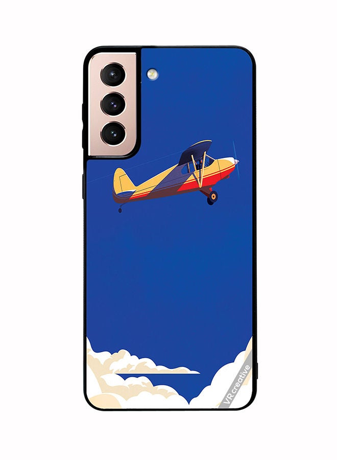 VR CREATIVE Protective Case Cover For Samsung Galaxy S21 5G Airplane Design Multicolour - Image 1