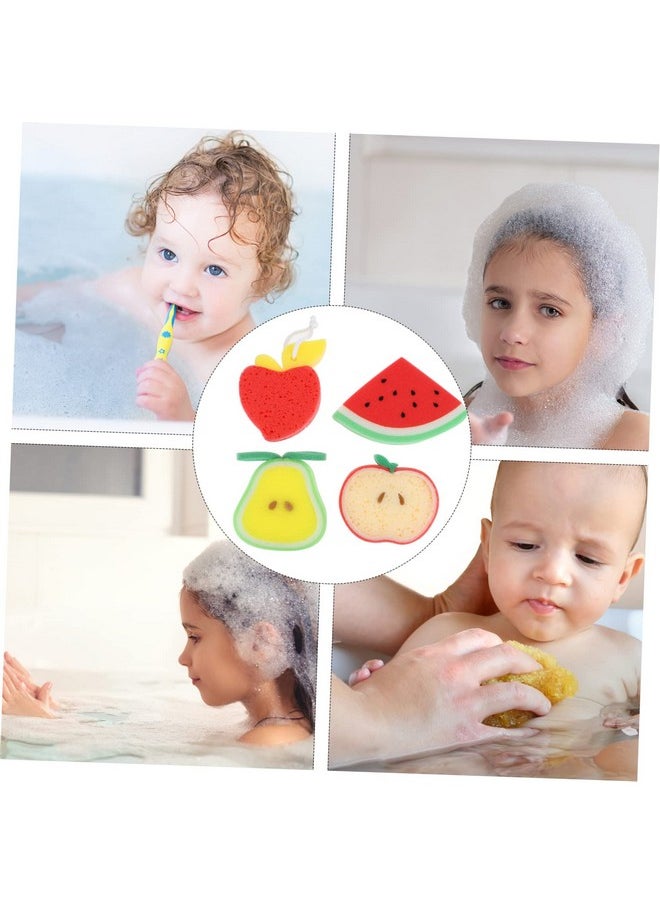 TOYANDONA - 4Pcs Bath Bath Rinser Exfoliator Loofah Cartoon Bath Sponge Pu Sponge Material Mesh The Bath - Image 1