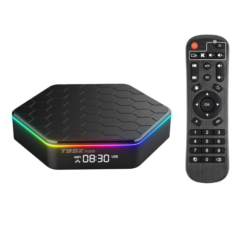 T95Z Plus Android 12.0 Smart TV Box Allwinner H618 Quad-core 4K Media Player 6K Decording H.265 VP9 Dual Band WiFi6 BT5.0 Digital Display with Remote Control