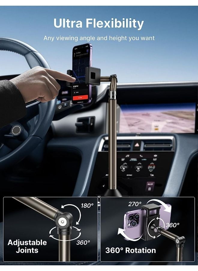 JSAUX - JSAUX Cup Holder Phone Mount for Car/Truck, Metal Long-Arm Ultra Stable Durable Phone Holder Car Cupholder Adjustable Cup Cell Phone Holder for Car Compatible with iPhone, Samsung Galaxy, Google Pixel - Image 1
