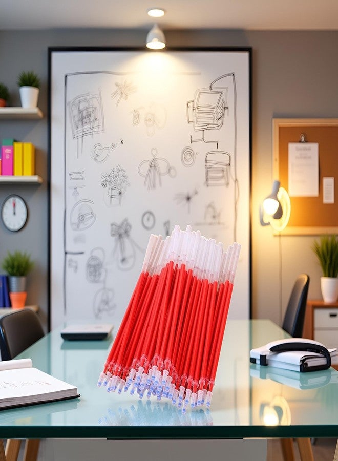 GANPUB 20Pcs Red Gel Pen Refills Wear-Resistant Super-Smooth Plastic Ink Needle Tubing 0.5mm Penpoint Refills Office StylusFor Students, Schools and Offices，Ink Pen Refills,Writing and Correction Supplies - Image 3