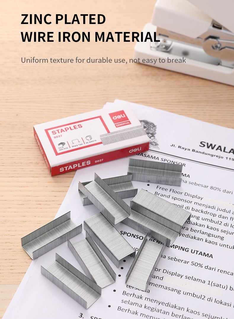 Deli E0027 Staples 24/8 Silver - High Toughness and Sharp Tip - ideal for office stapling tasks - Image 5