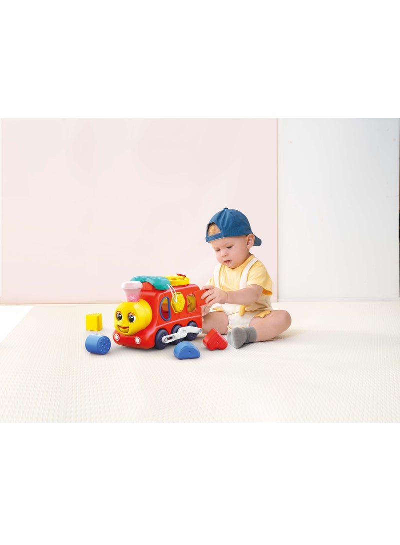 هولا Hola Early Learning Loco Train Toy for Toddlers 12+ Months | Musical Shape Sorter with Lights, Sounds & Pull-Along Function | Educational Activity - Image 2