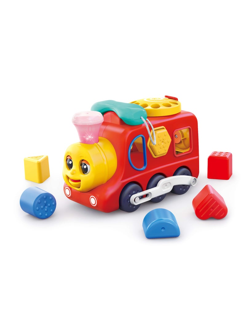 هولا Hola Early Learning Loco Train Toy for Toddlers 12+ Months | Musical Shape Sorter with Lights, Sounds & Pull-Along Function | Educational Activity - Image 1