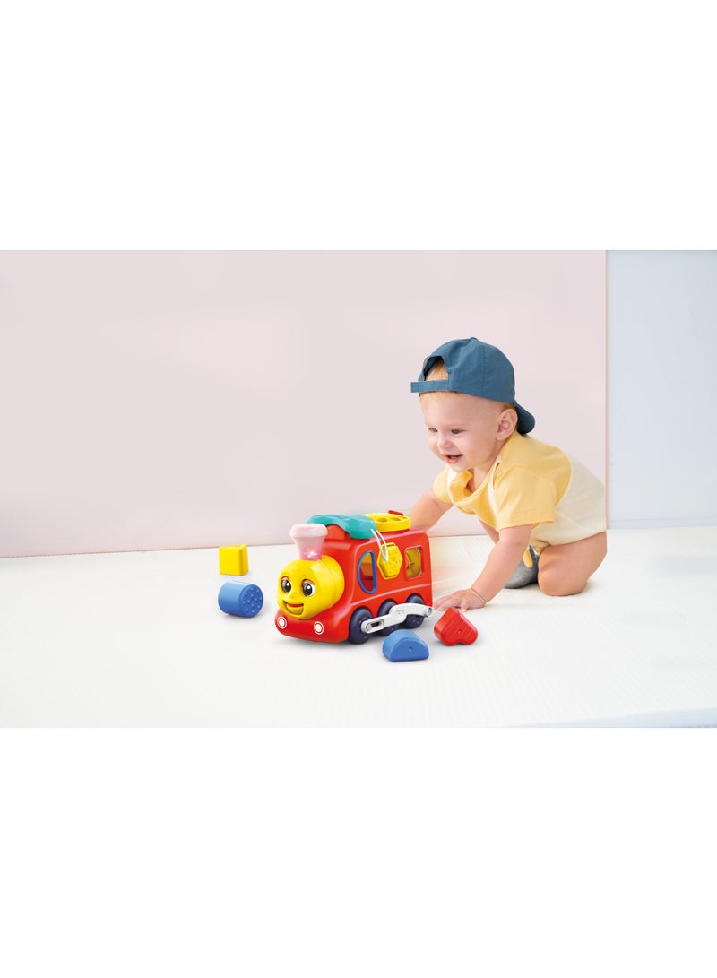 هولا Hola Early Learning Loco Train Toy for Toddlers 12+ Months | Musical Shape Sorter with Lights, Sounds & Pull-Along Function | Educational Activity - Image 4