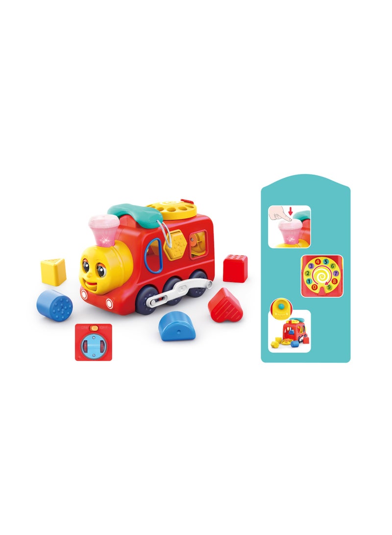 هولا Hola Early Learning Loco Train Toy for Toddlers 12+ Months | Musical Shape Sorter with Lights, Sounds & Pull-Along Function | Educational Activity - Image 5