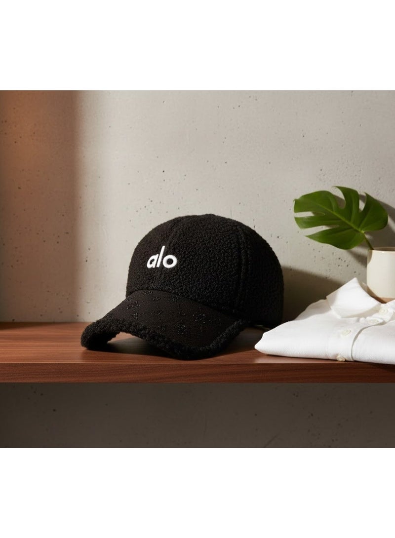 alo Women's winter "sherpa" cape, soft and stylish design - black - warm and elegant - Image 3