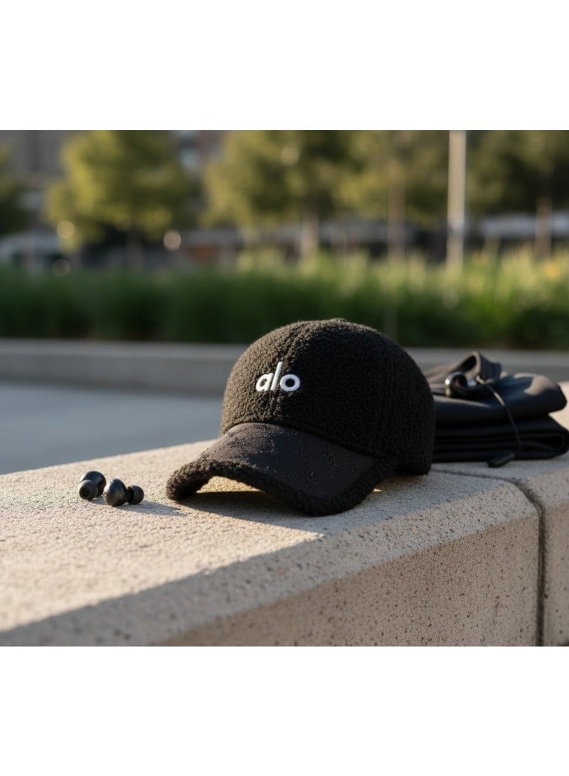 alo Women's winter "sherpa" cape, soft and stylish design - black - warm and elegant - Image 4