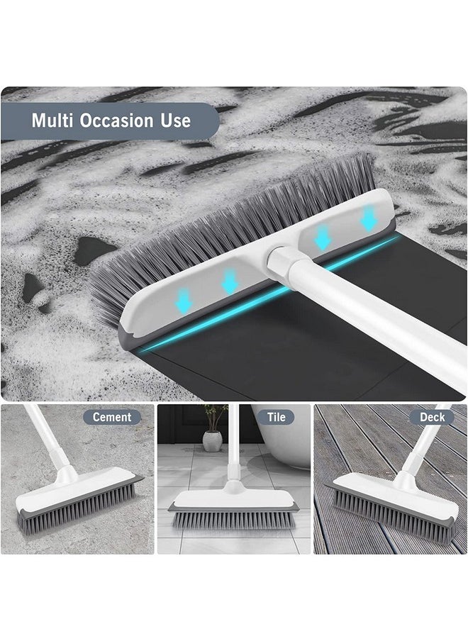 Epsilon Epsilon 2 in 1 Bathroom Cleaning Brush with Wiper and Long Handle 120 Degree ratate Floor Scrub Cleaning Brush for Home Tiles, Bathroom Cleaning, Kitchen Accessories Items (White)  - Image 5