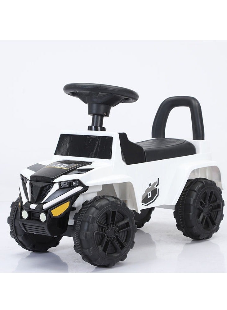 UNIKSAR 3-in-1 Baby Push and Ride Car, Foot-to-Floor Plastic Toy with LED Lights and Music Player for Kids (2-7 Years), Max Load 40kg - Image 1