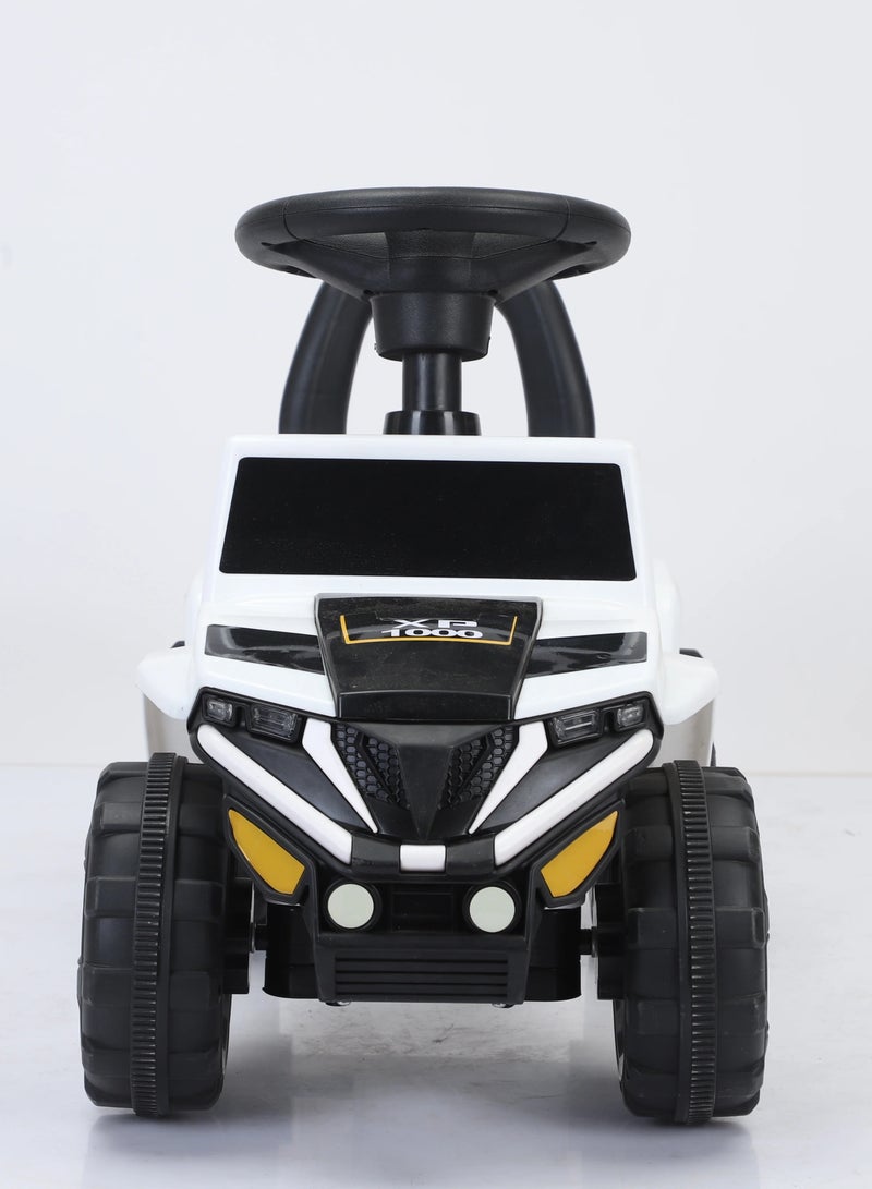 UNIKSAR 3-in-1 Baby Push and Ride Car, Foot-to-Floor Plastic Toy with LED Lights and Music Player for Kids (2-7 Years), Max Load 40kg - Image 2