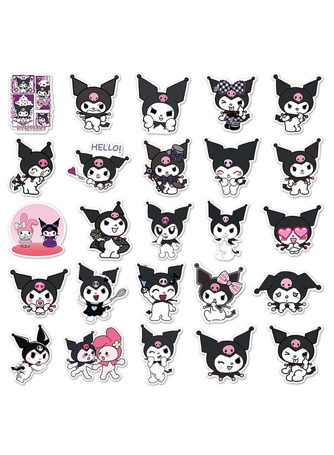 Sanrio 50Pcs Cute Kuromi Stickers Pack, Cute Kuromi Stickers for Kids Teens Adults Waterproof Vinyl Decals Japanese Anime Stickers for Water Bottles Scrapbook Laptop journaling - Image 2