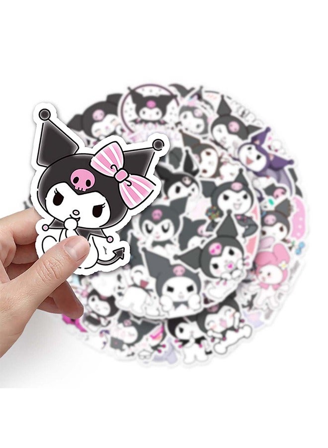 Sanrio 50Pcs Cute Kuromi Stickers Pack, Cute Kuromi Stickers for Kids Teens Adults Waterproof Vinyl Decals Japanese Anime Stickers for Water Bottles Scrapbook Laptop journaling - Image 3