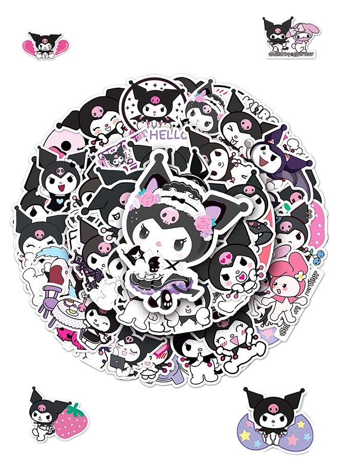 Sanrio 50Pcs Cute Kuromi Stickers Pack, Cute Kuromi Stickers for Kids Teens Adults Waterproof Vinyl Decals Japanese Anime Stickers for Water Bottles Scrapbook Laptop journaling - Image 1