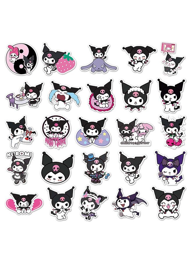 Sanrio 50Pcs Cute Kuromi Stickers Pack, Cute Kuromi Stickers for Kids Teens Adults Waterproof Vinyl Decals Japanese Anime Stickers for Water Bottles Scrapbook Laptop journaling - Image 5