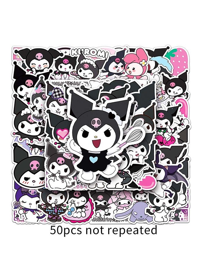 Sanrio 50Pcs Cute Kuromi Stickers Pack, Cute Kuromi Stickers for Kids Teens Adults Waterproof Vinyl Decals Japanese Anime Stickers for Water Bottles Scrapbook Laptop journaling - Image 4