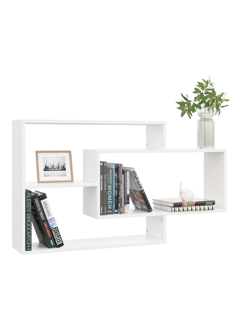 فيداكسل رف حائط أبيض 104x20x58.5 سم خشب هندسي  - Image 5