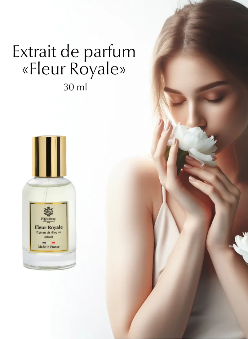 PREPARFUMER From France Fleur Royale 30ml - Fruity- Floral Scent with Bergamot & Peach - Luxury Fragrance - Long Lasting With Jasmine Notes