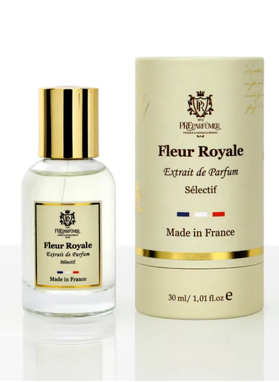 PREPARFUMER From France Fleur Royale 30ml - Fruity- Floral Scent with Bergamot & Peach - Luxury Fragrance - Long Lasting With Jasmine Notes
